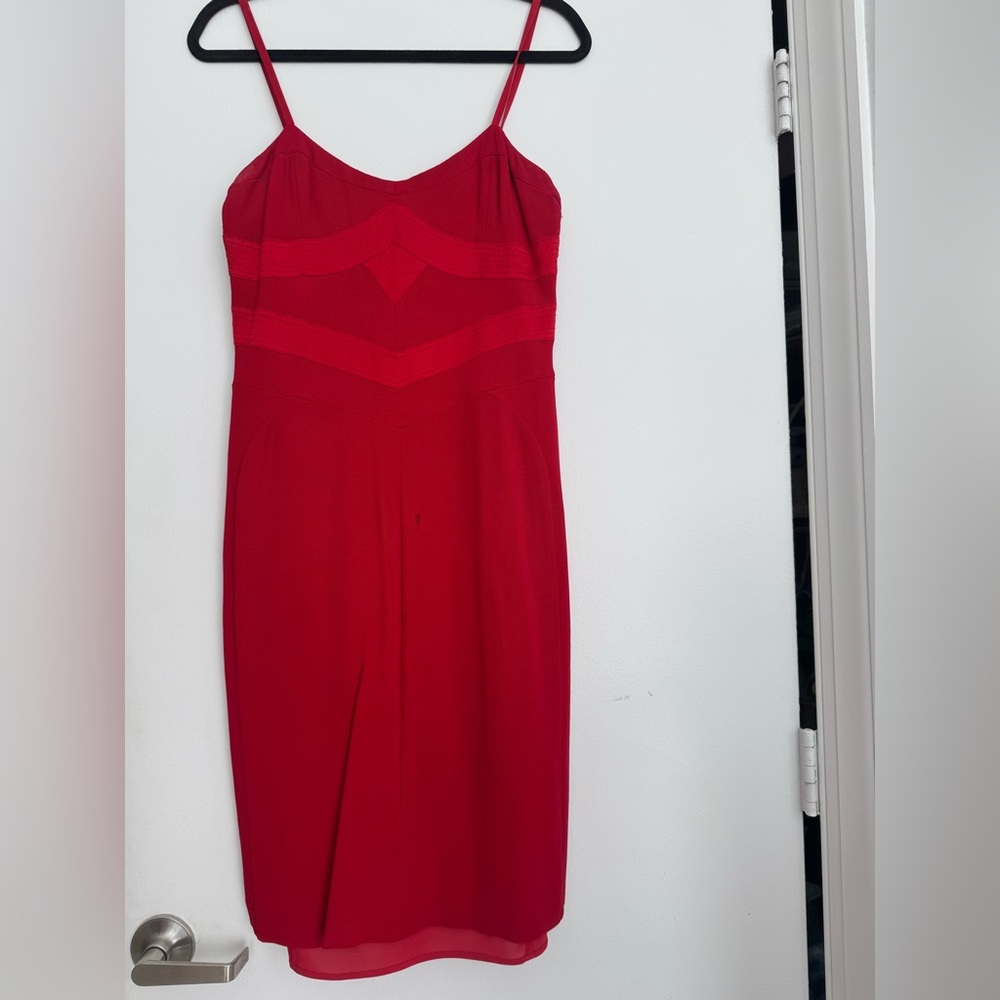Emporio Armani Strapless Red Dress